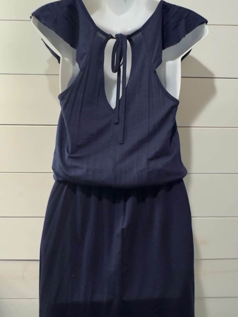 Guess Navy Ruffle-Front Mini Dress - Picture 3 of 6